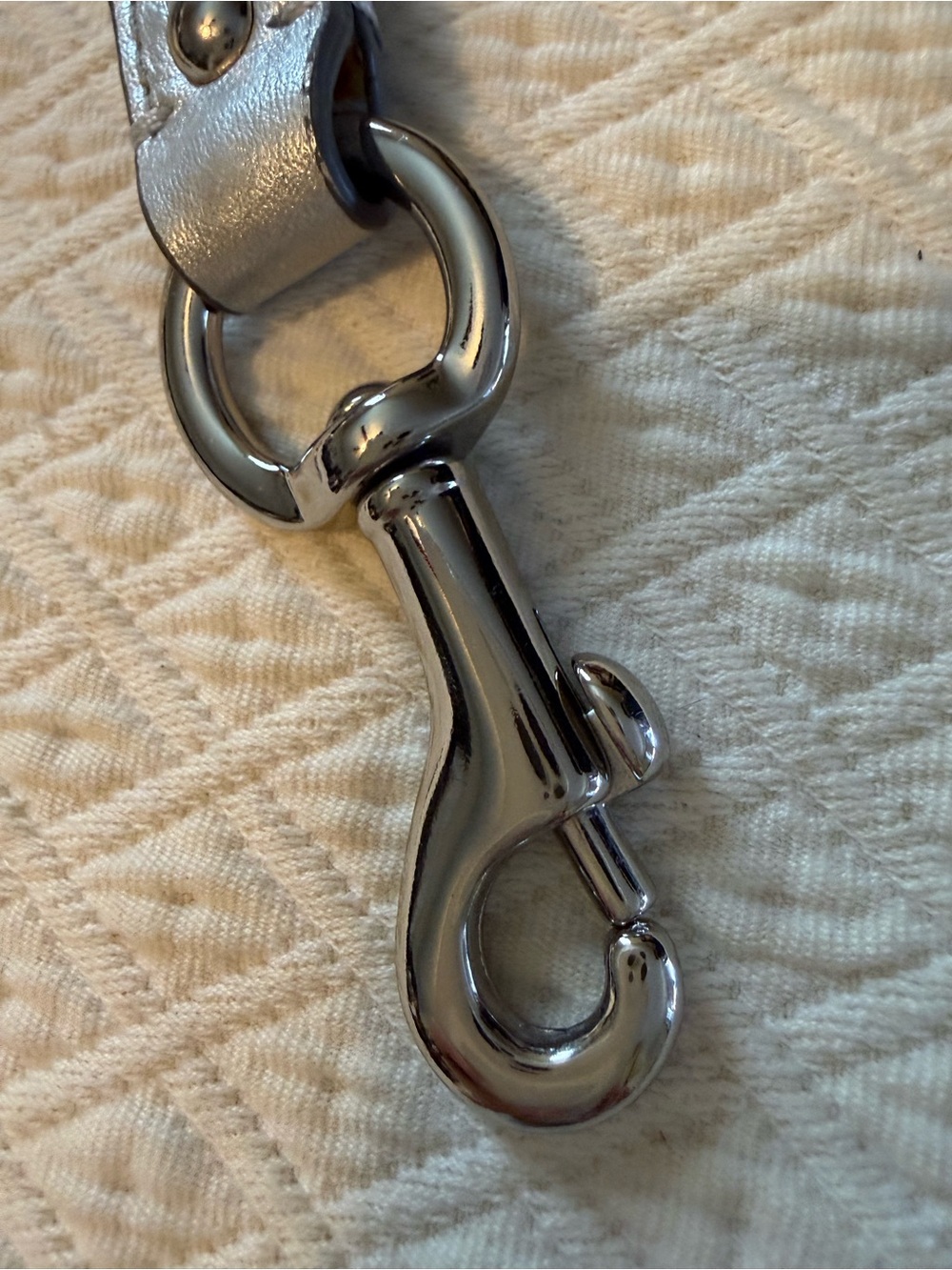 Coach Zoe Shoulder strap - Metallic Silver Leather replacement strap - Picture 8 of 10